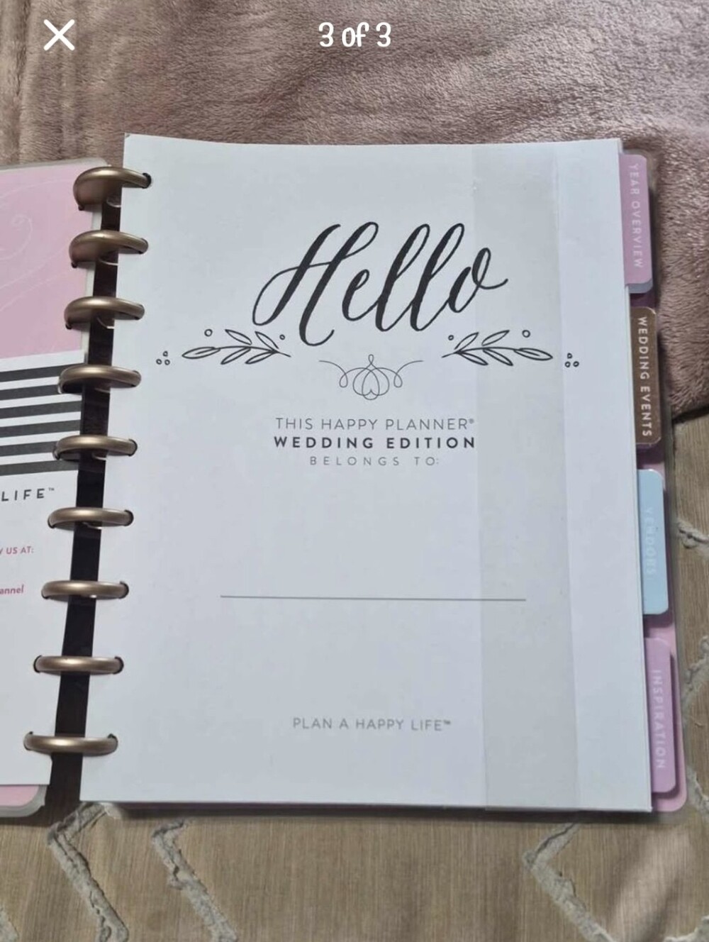 The Happy Planner Wedding Edition - White with Pink & Gold Accents